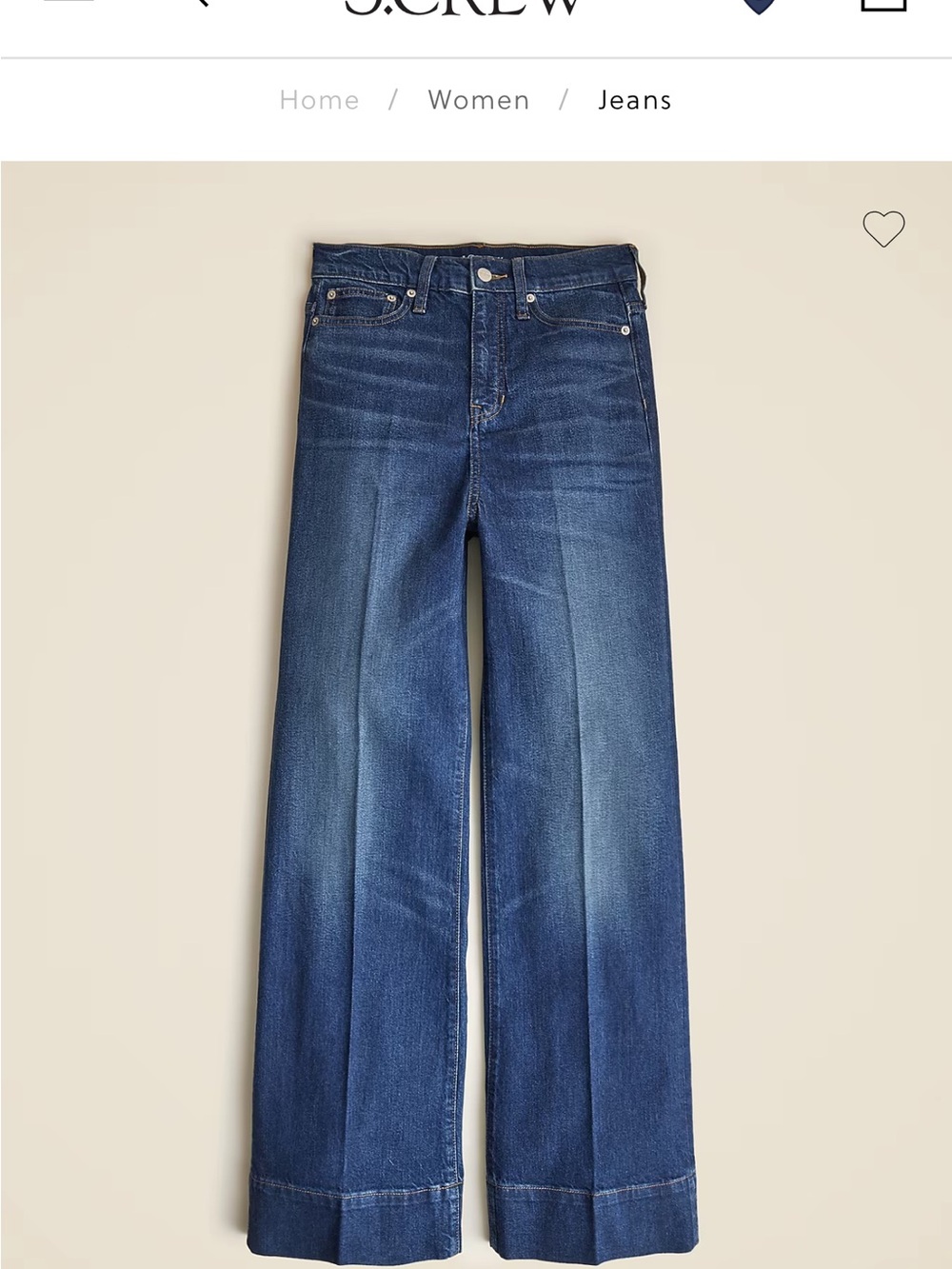 J.Crew Wide-Leg Crop Jeans 1996 Semi Stretch Henry Louie Wash Size 28